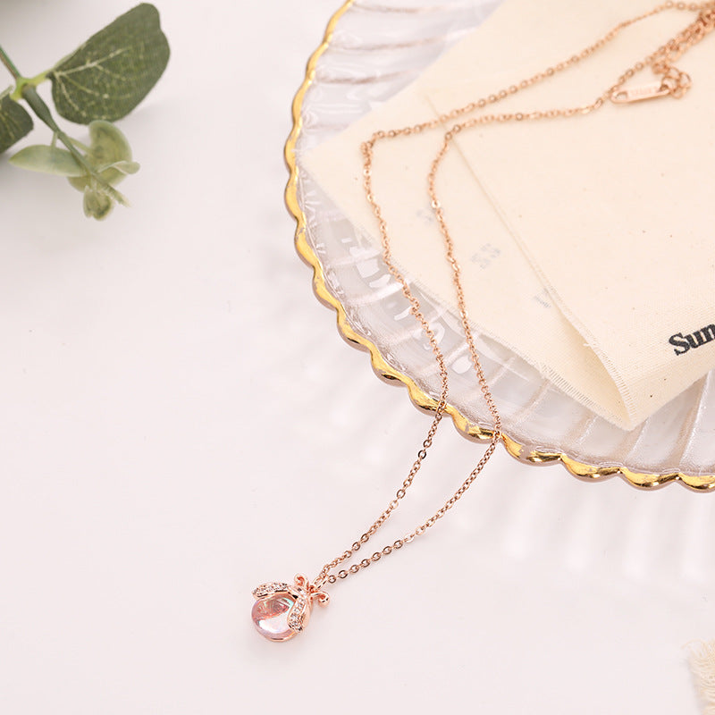 Lucky Ladybug Zircon Bridal Necklace