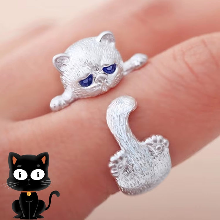 Little Blue Eyes — Cute Cat Ring