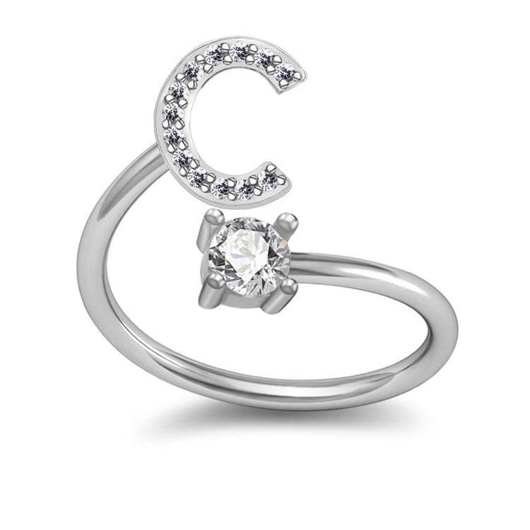 Your Initial, Your Story — Silver & Gold Letter Ring