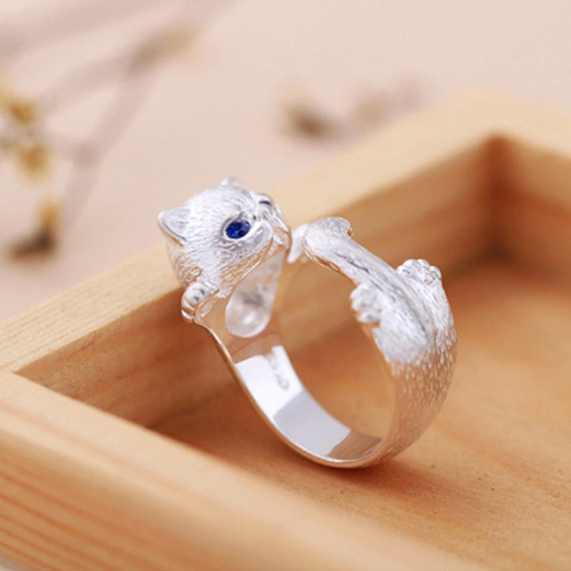 Little Blue Eyes — Cute Cat Ring