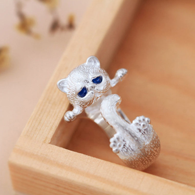 Little Blue Eyes — Cute Cat Ring