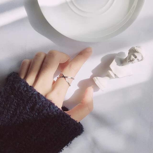 Retro Geometric Copper Ring