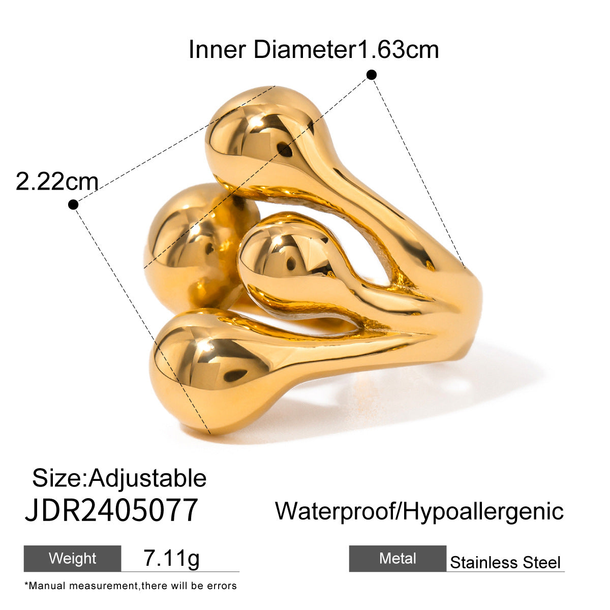 Gold ring for artistic souls
