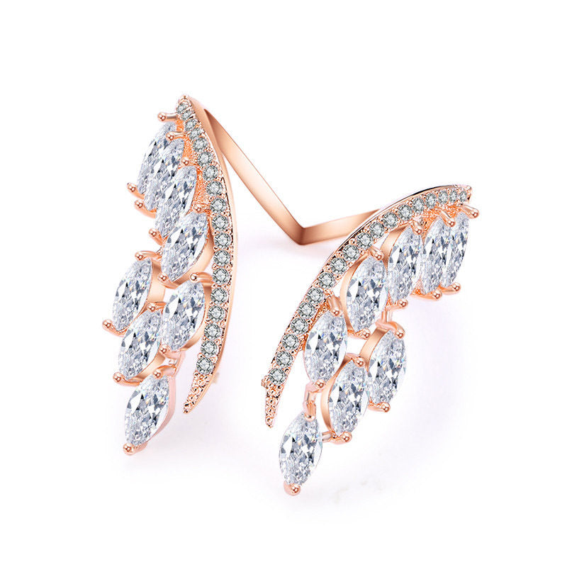 Wings on Your Finger — Angel Wing Rhinestone Ring