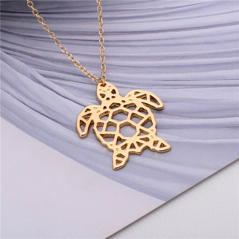 Hollow Turtle Pendant Necklace