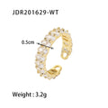 Ring with shiny crystals for good luck
