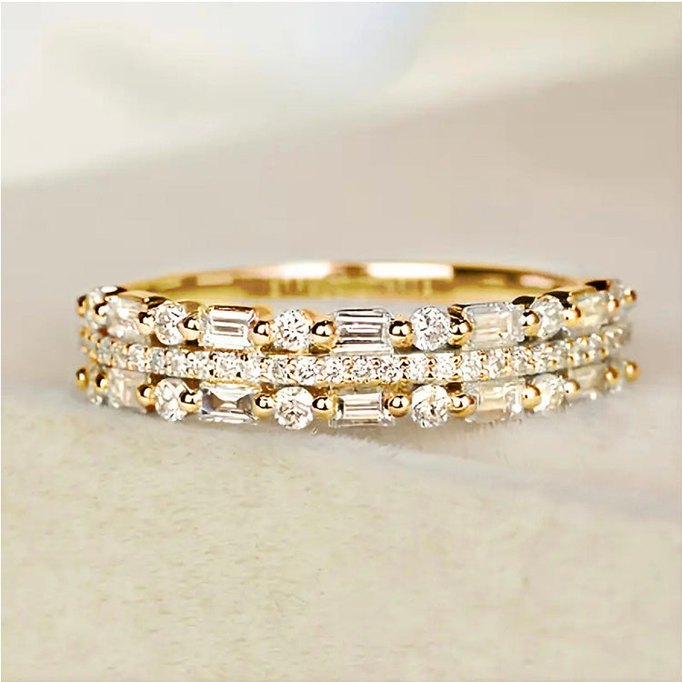 Three Layers, One Statement — Multilayer Zircon Ring