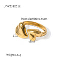 Half a Heart — Asymmetric Steel Heart Ring