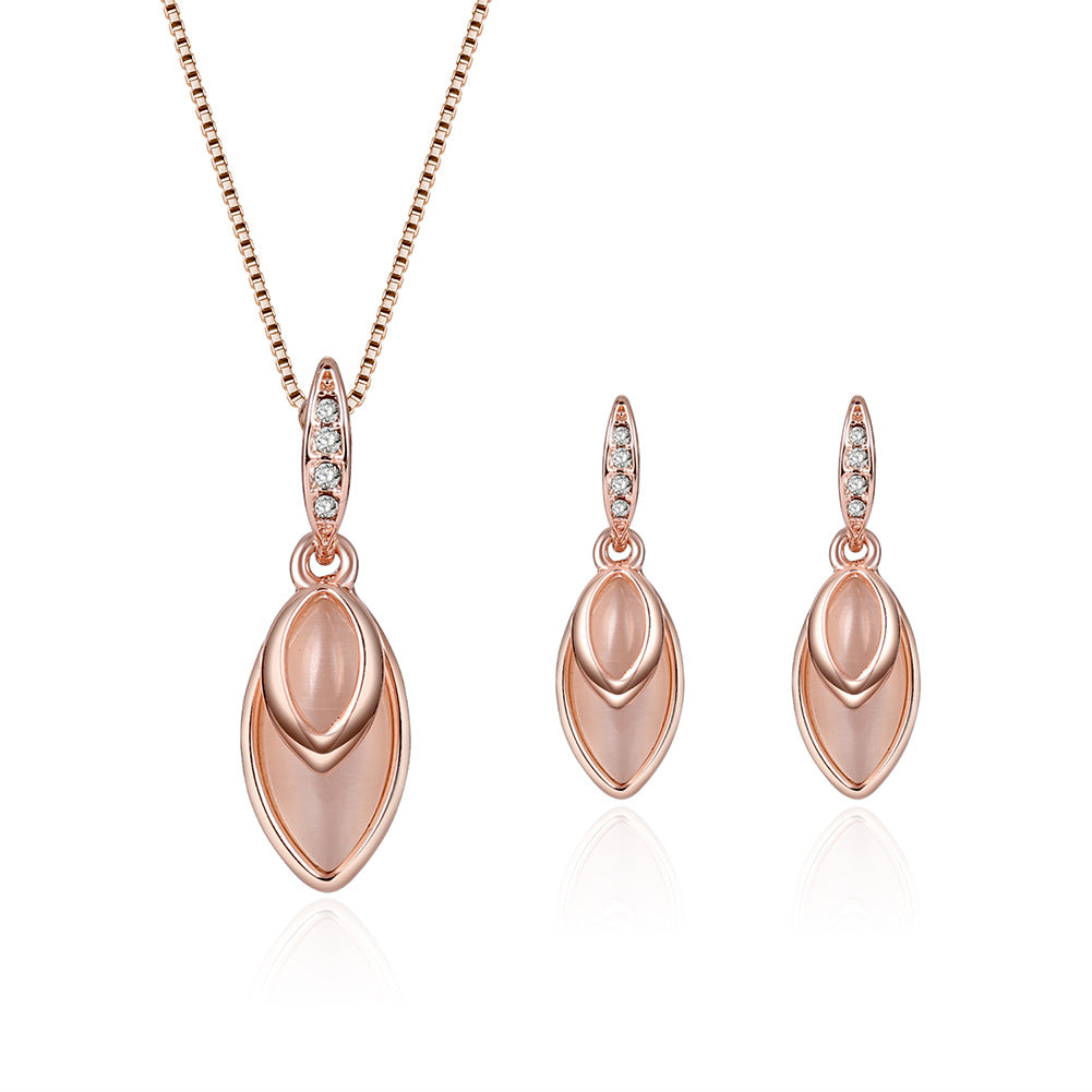Bridal Gem Jewelry Set – Earrings & Necklace