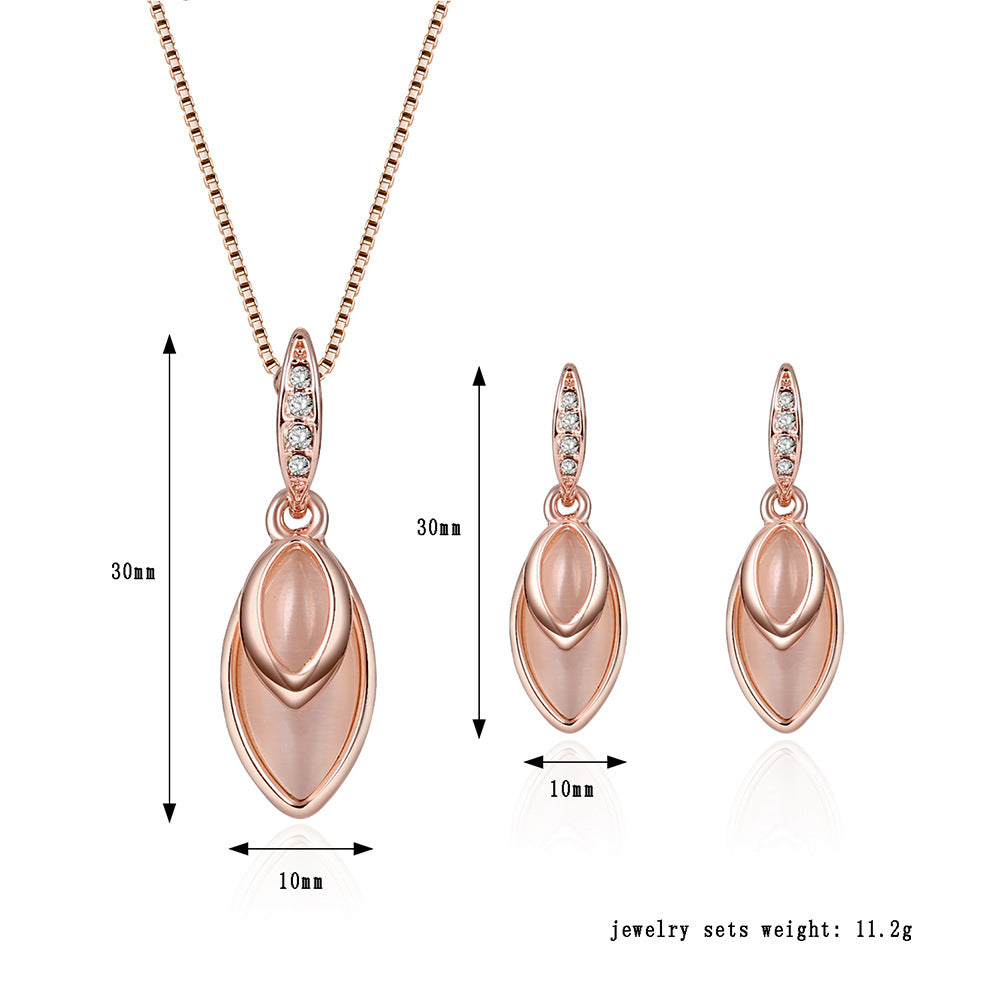 Bridal Gem Jewelry Set – Earrings & Necklace