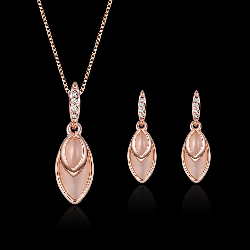 Bridal Gem Jewelry Set – Earrings & Necklace