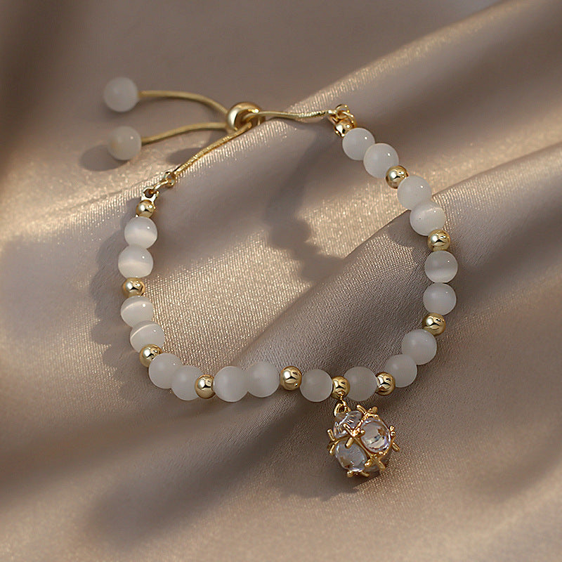 Pearl Inlaid Geometric Cuff Bracelet