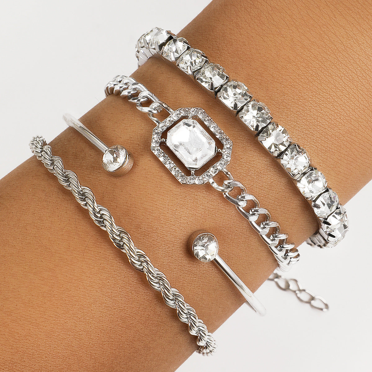 Luxury Crystal Bracelet Set of 4