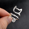 Little Paws, Big Charm — Silver Cat Ring