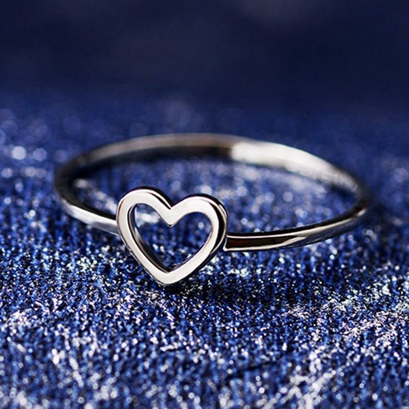 Wear Your Heart — Hollow Heart Couple Ring♡