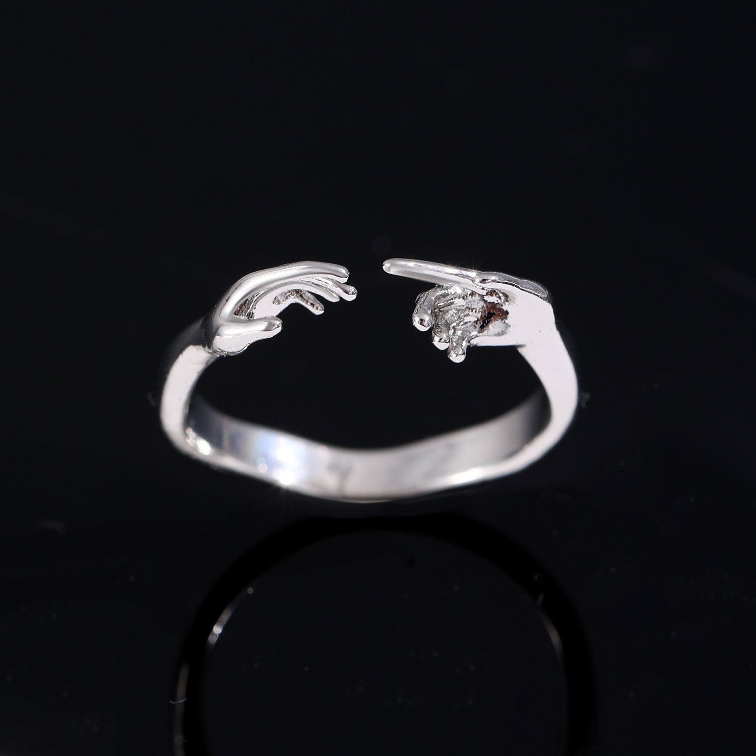 Hold On Tight — Two Hands Couple Ring Set