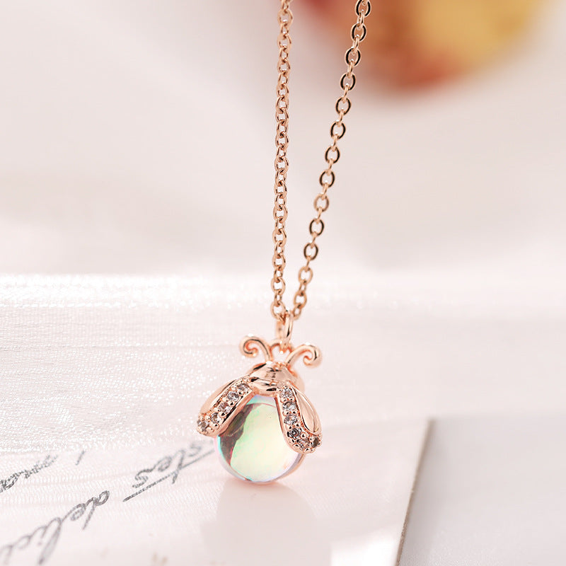 Lucky Ladybug Zircon Bridal Necklace