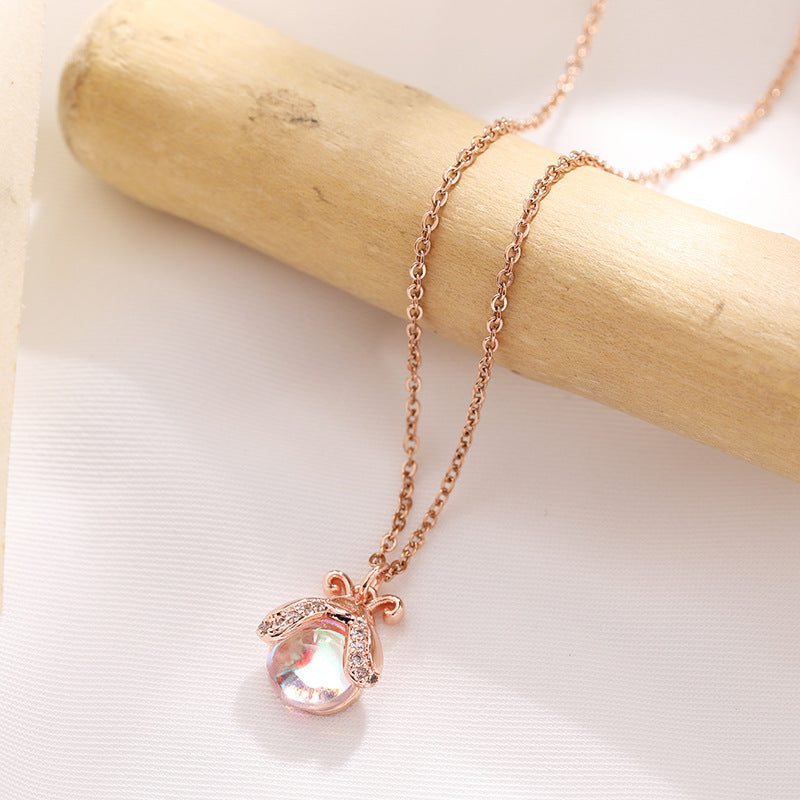 Lucky Ladybug Zircon Bridal Necklace