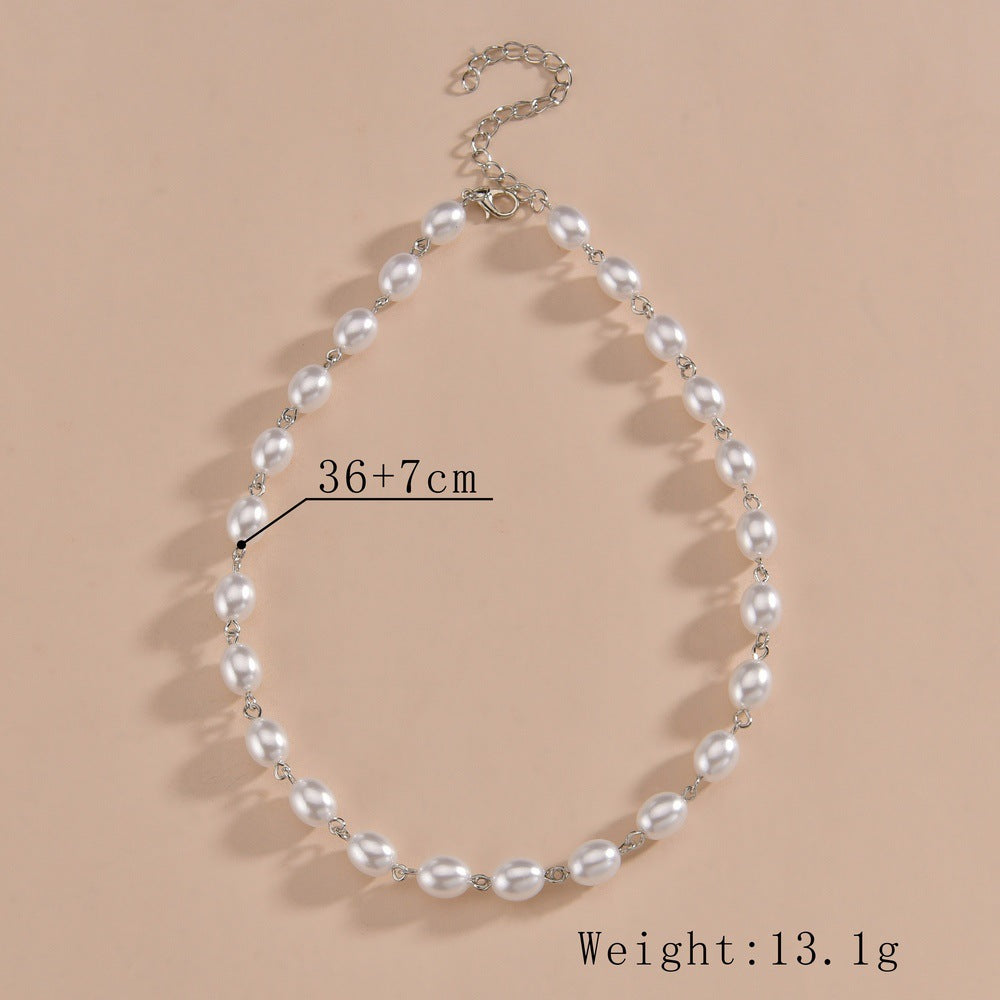 Elegant Pearl Clavicle Necklace