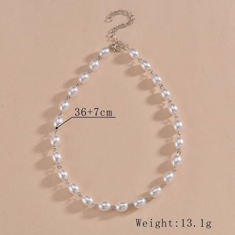 Elegant Pearl Clavicle Necklace