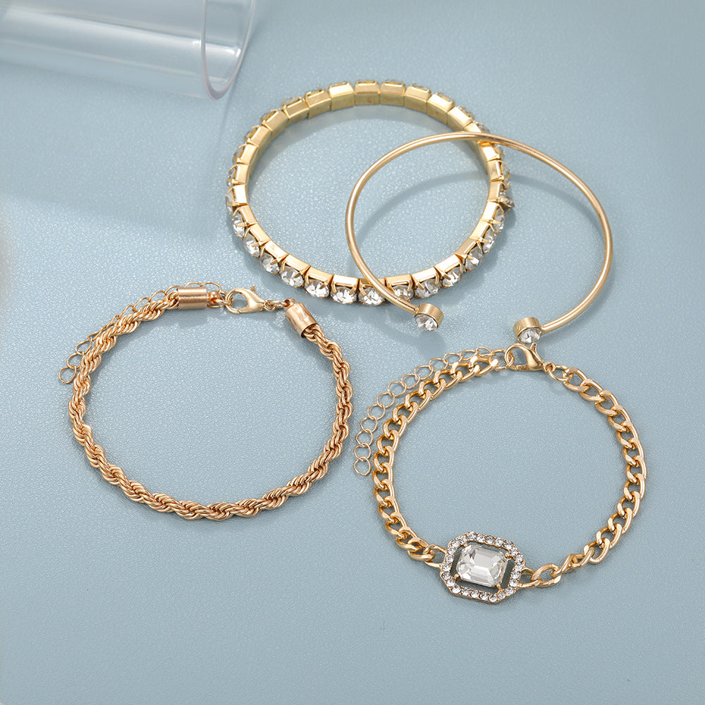 Luxury Crystal Bracelet Set of 4