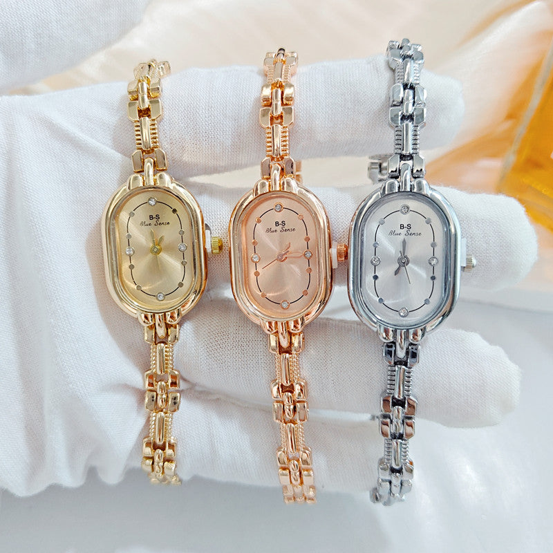 Retro Luxe Diamond-Encrusted Women's Watch