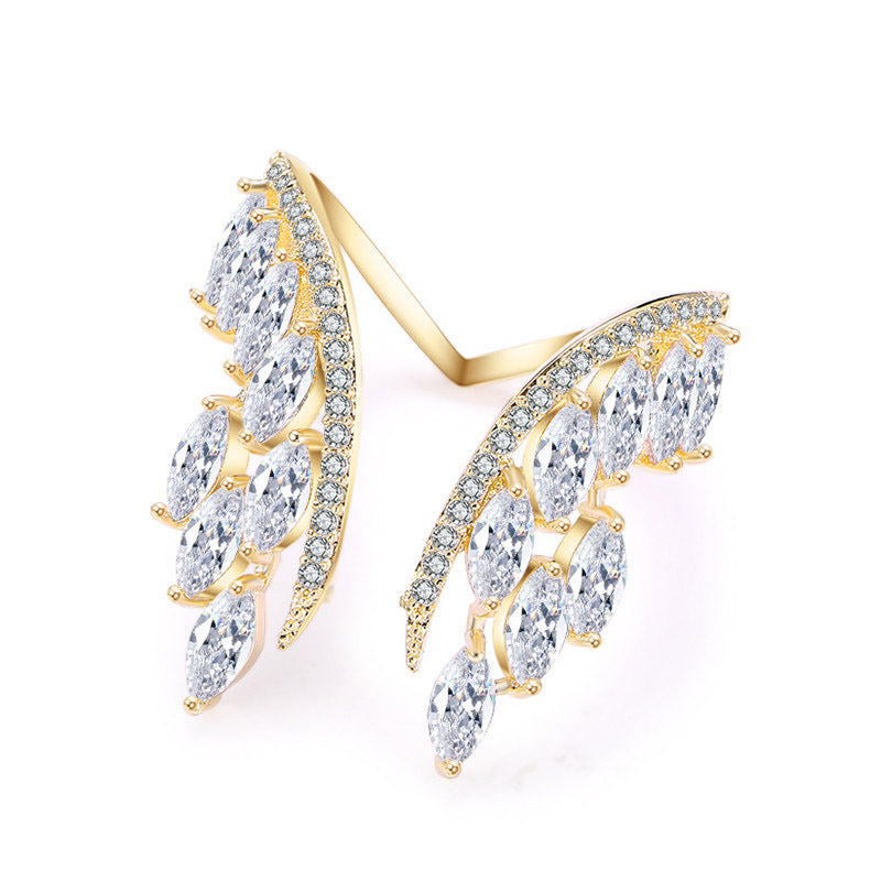 Wings on Your Finger — Angel Wing Rhinestone Ring