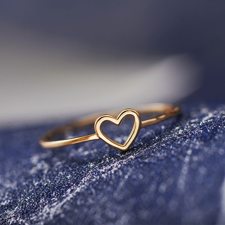 Wear Your Heart — Hollow Heart Couple Ring♡