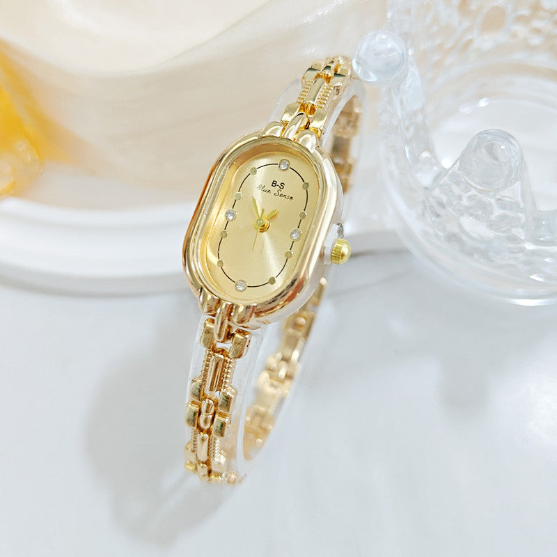 Retro Luxe Diamond-Encrusted Women's Watch
