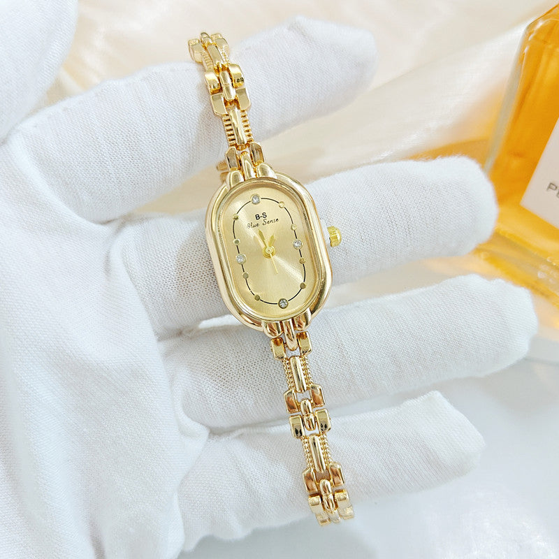 Retro Luxe Diamond-Encrusted Women's Watch