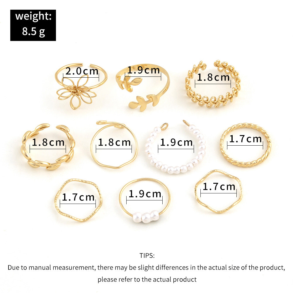 Petal & Polish — Glossy Flower Ring Set