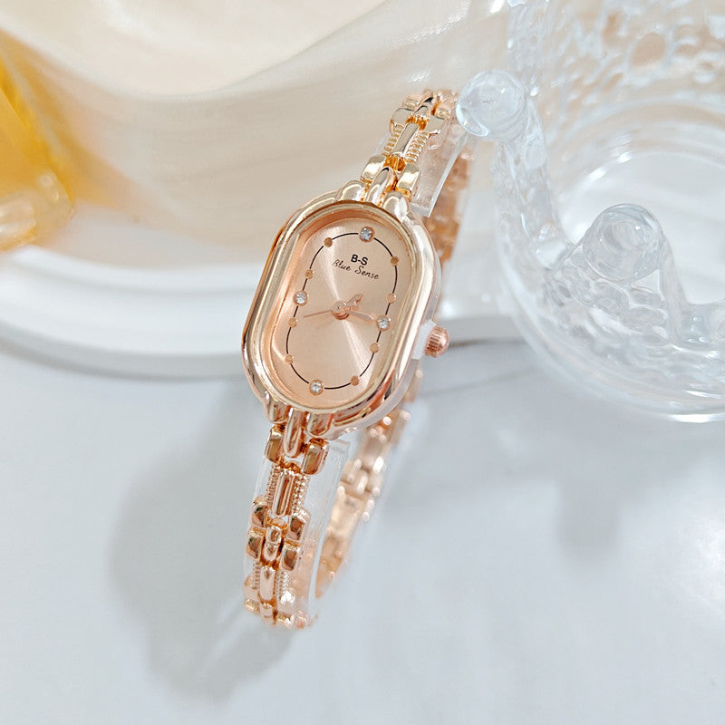 Retro Luxe Diamond-Encrusted Women's Watch