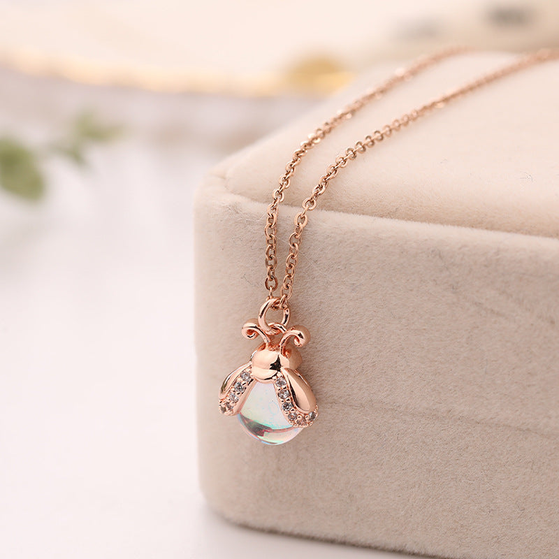 Lucky Ladybug Zircon Bridal Necklace