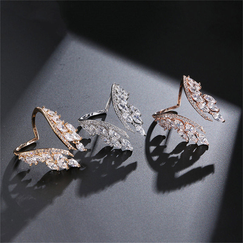 Wings on Your Finger — Angel Wing Rhinestone Ring