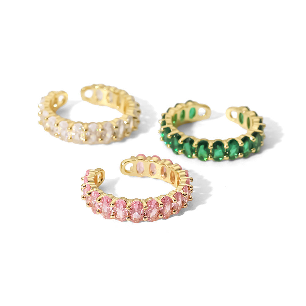 Ring with shiny crystals for good luck