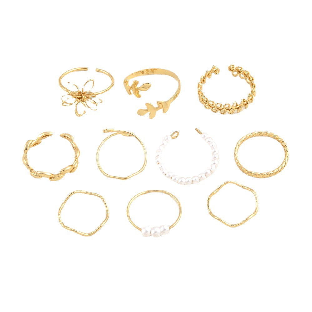Petal & Polish — Glossy Flower Ring Set
